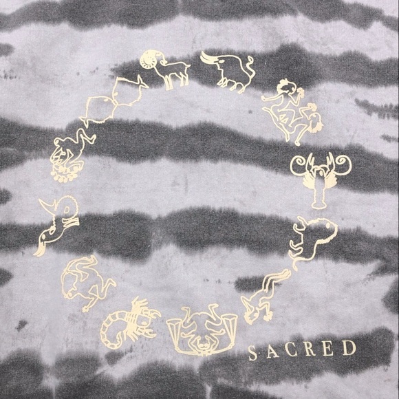 NEW BDG Urban Outfitters Zodiac Tie-Dye Sweatshirt Greys Size Small - Picture 3 of 6